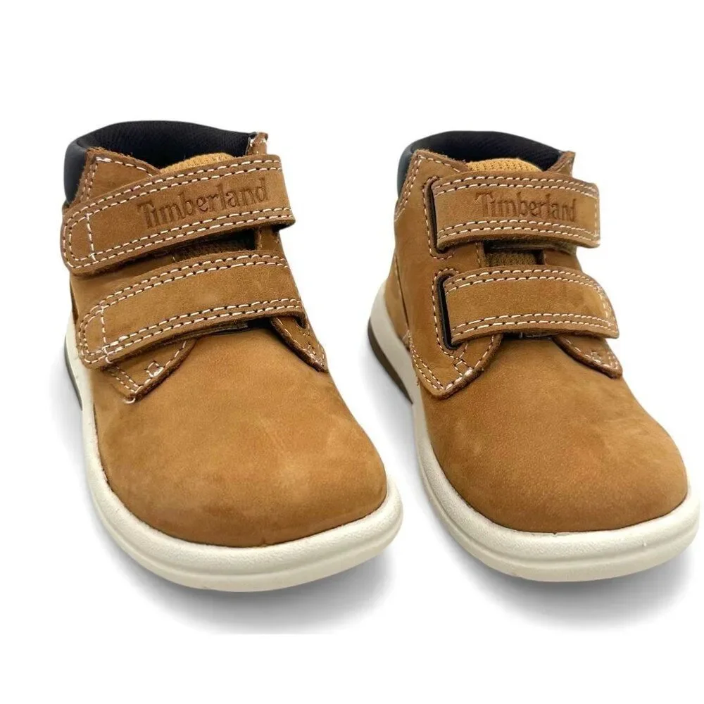 Timberland Toddler Toddle Tracks Wheat Nubuck Leather Boots Hook & Loop Size 5